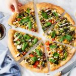 Ultimate Vegan Pizza with Fresh Vegetables and Cashew Cheese